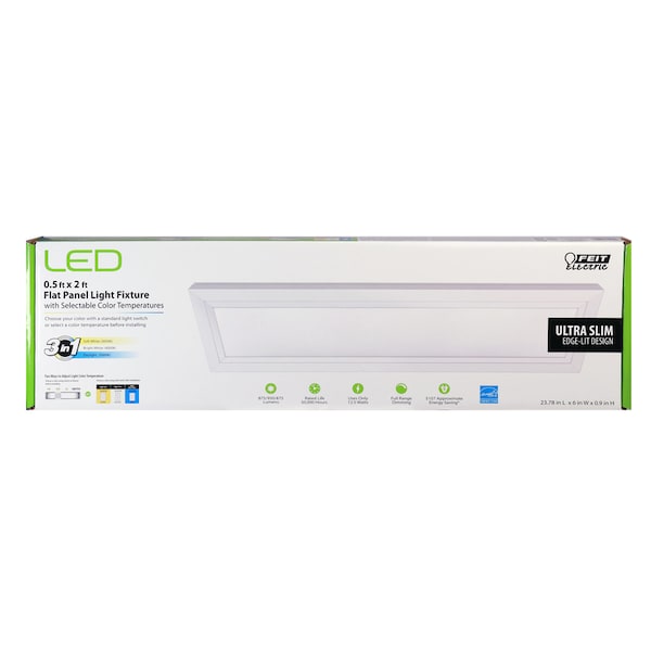 Feit EDGELIT 1 in. H X 6 in. W X 24 in. L White LED Flat Panel Light Fixture